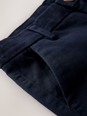 Navy Blue Wide Fit Stretch Chino Trousers (3-17yrs) - Image 4 of 4