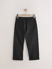 Black Wide Fit Stretch Chino Trousers (3-17yrs) - Image 2 of 4
