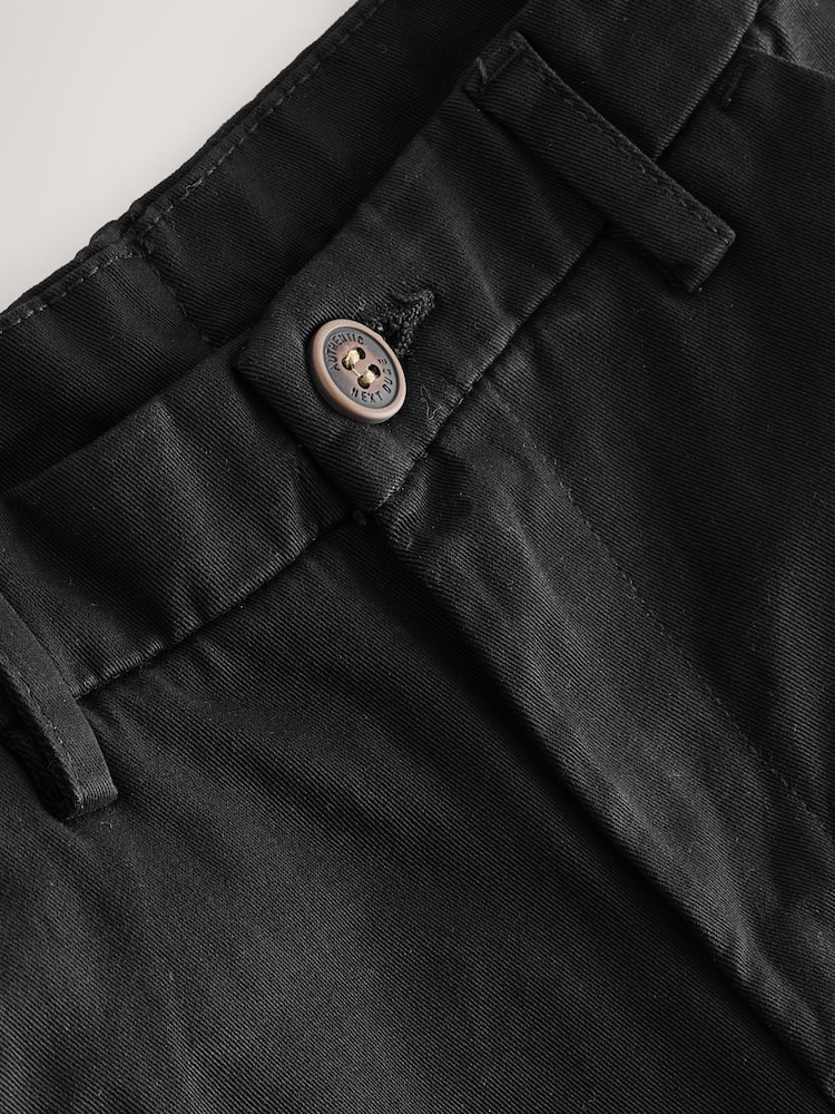 Black Wide Fit Stretch Chino Trousers (3-17yrs) - Image 4 of 4