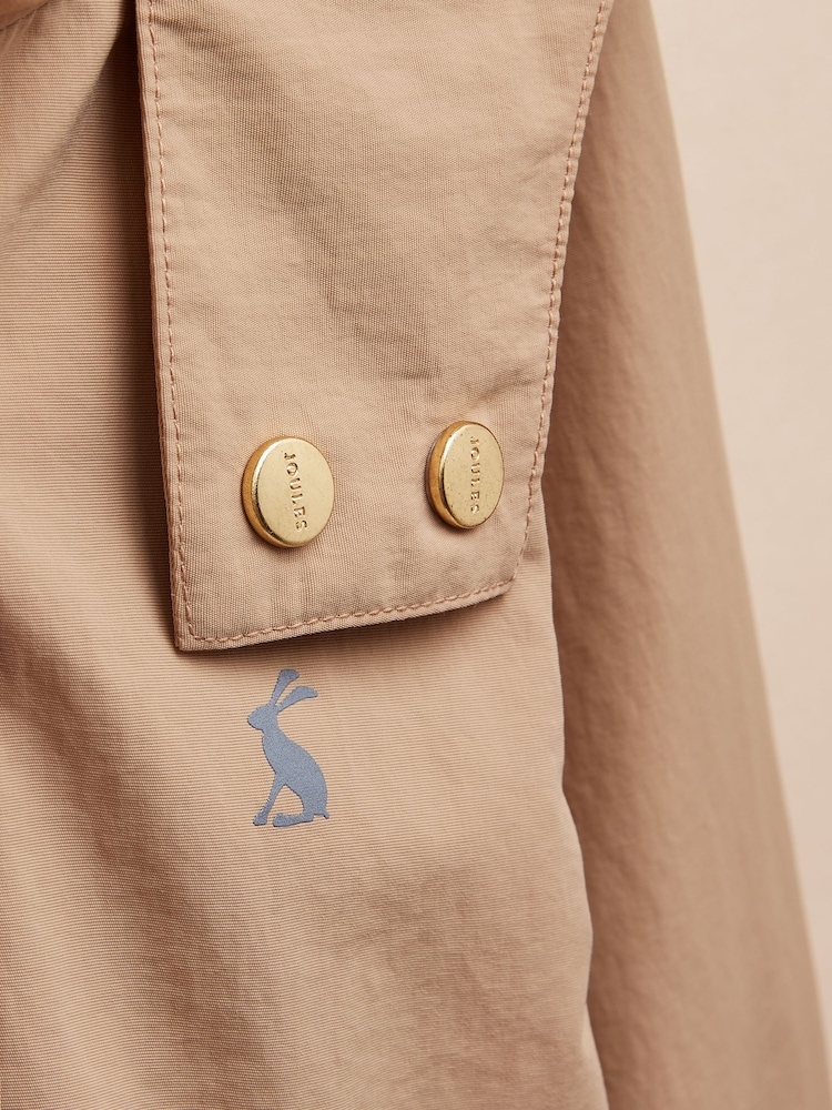 Joules Girls' Meadow Brown Showerproof Raincoat With Hood - Image 5 of 7