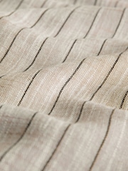 The Set Black/Red/Ecru Stripe 3 Pack Button Through Long Sleeve Shirts with Linen - Image 11 of 11