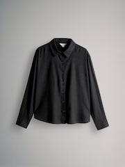 The Set Black/Red/Ecru Stripe 3 Pack Button Through Long Sleeve Shirts with Linen - Image 8 of 11