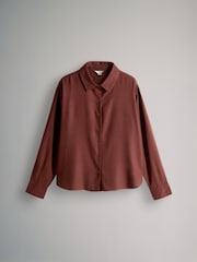 The Set Black/Red/Ecru Stripe 3 Pack Button Through Long Sleeve Shirts with Linen - Image 9 of 11