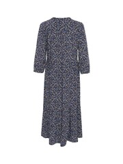 Cream Blue CRTiah 3/4 Sleeves Round Neck Maxi Dress - Image 6 of 6