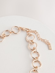 Gold Tone Resin Stone Drop Necklace - Image 5 of 5