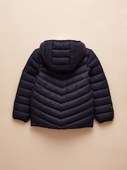 Joules Kids' Cairn Navy Blue Showerproof Padded Coat - Image 2 of 5