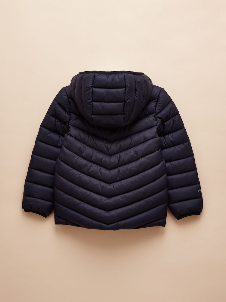 Joules Kids' Cairn Navy Blue Showerproof Padded Coat - Image 2 of 5