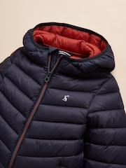 Joules Kids' Cairn Navy Blue Showerproof Padded Coat - Image 3 of 5