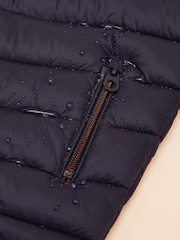 Joules Kids' Cairn Navy Blue Showerproof Padded Coat - Image 5 of 5