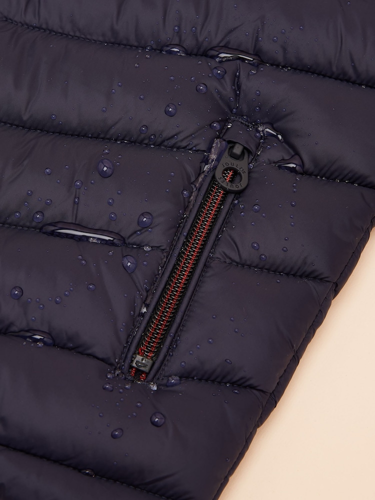 Joules Kids' Cairn Navy Blue Showerproof Padded Coat - Image 5 of 5