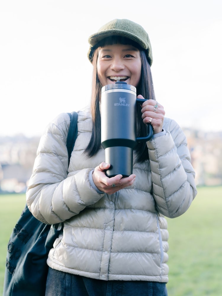 Stanley Black Tonal Quencher H2.0 Flow State Tumbler 1.18L Water Bottle - Image 1 of 5 Stanley Black Tonal Quencher H2.0 Flow State Tumbler 1.18L Water Bottle - Image 1 of 5
