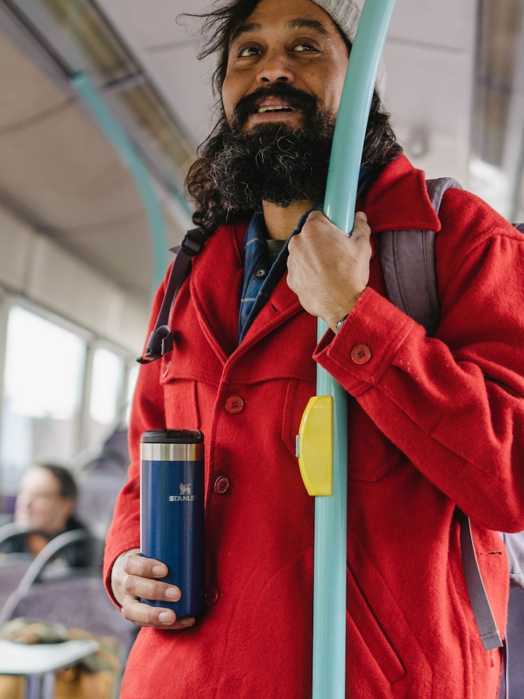 Stanley Royal Blue Metallic Aerolight Transit Travel Mug 0.47L - Image 2 of 4 Stanley Royal Blue Metallic Aerolight Transit Travel Mug 0.47L - Image 2 of 4