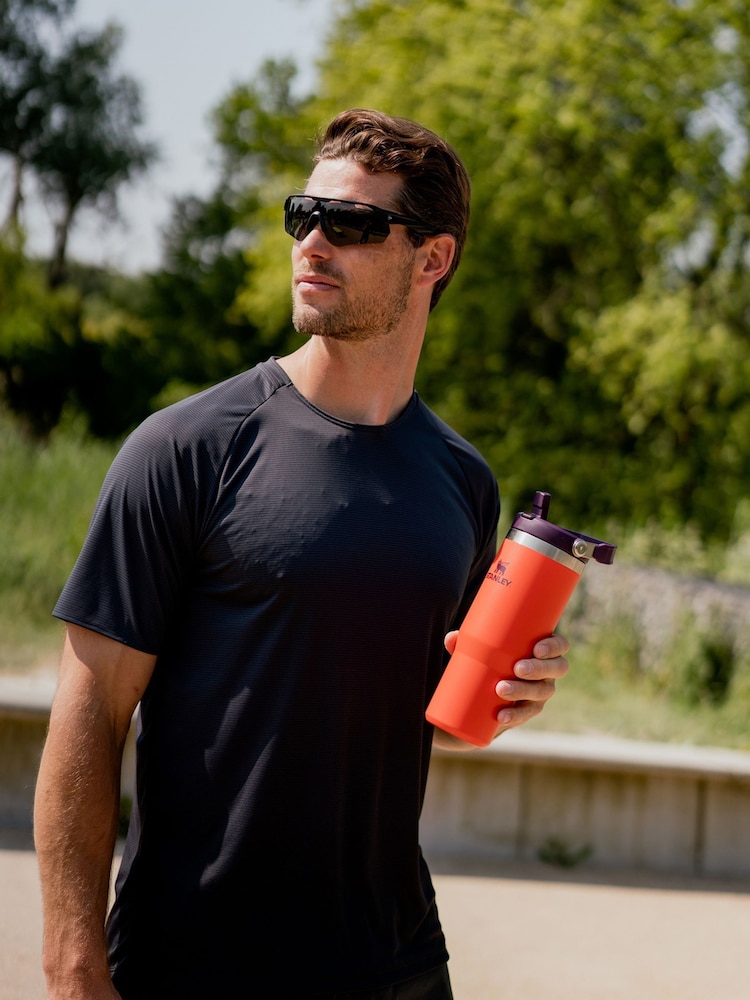 Stanley Tigerlily Plum IceFlow Flip Straw Tumbler Water Bottle 0.89L - Image 2 of 4 Stanley Tigerlily Plum IceFlow Flip Straw Tumbler Water Bottle 0.89L - Image 2 of 4