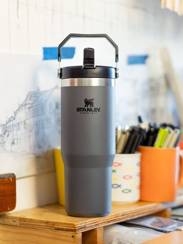Stanley Charcoal IceFlow Flip Straw Tumbler Water Bottle 0.89L - Image 1 of 4