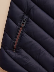 Joules Boys' Crofton Gilet Navy Blue Showerproof Padded Gilet - Image 6 of 7