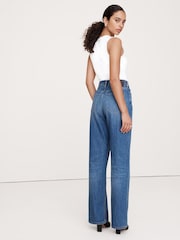 Banana Republic Blue The Icon Classic Wide Leg Jeans - Image 2 of 4