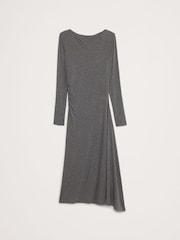 Banana Republic Grey Wool-Blend Asymmetric Midi Dress - Image 4 of 4