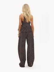 LOAVIES Brown Always Right Polka Dot Balloon Trousers - Image 2 of 5