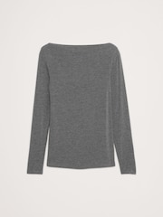 Banana Republic Grey Luxe Wool-Blend Boat-Neck Top - Image 4 of 4