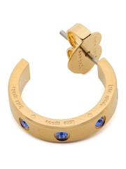 kate spade new york Gold Tone Huggies Sapphire Earrings - Image 2 of 3