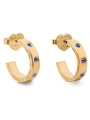 kate spade new york Gold Tone Huggies Sapphire Earrings - Image 3 of 3