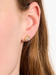 kate spade new york Gold Tone Clear Studs Earrings - Image 1 of 5