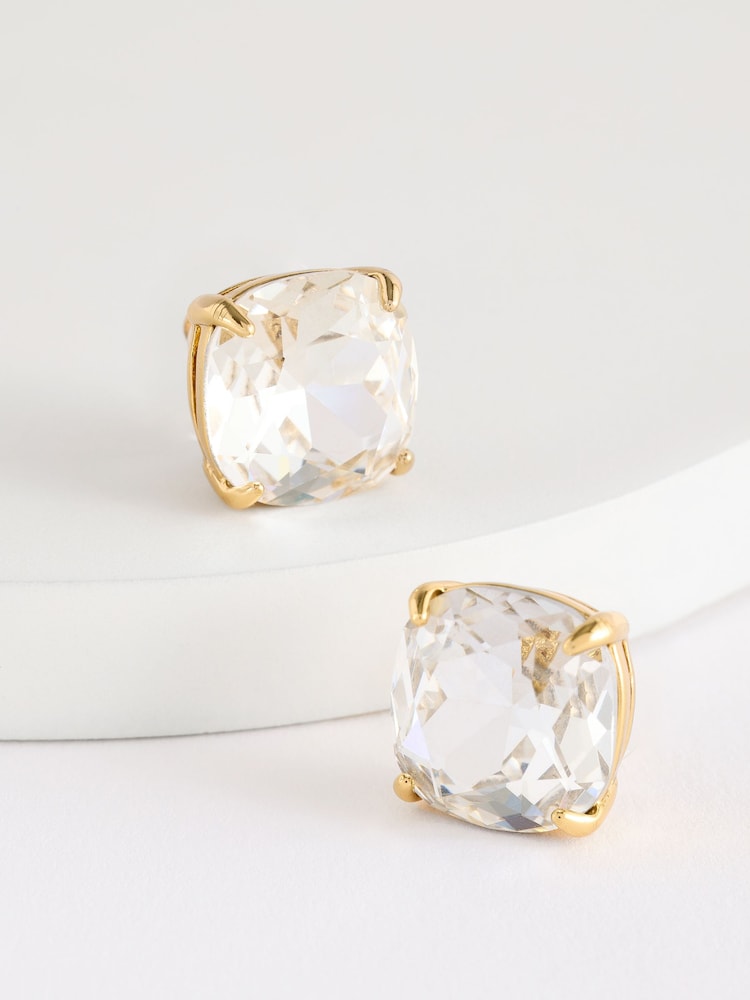 kate spade new york Small Crystal Square Studs Earrings - Image 1 of 2