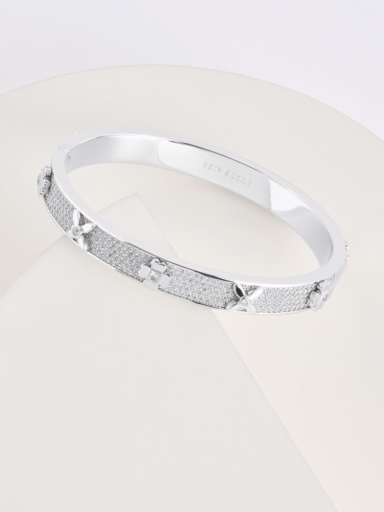 kate spade new york Silver Tone Hinged Bangle - Bild 1 von 3
