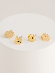 kate spade new york Gold Tone Logo Stud Earrings - Image 2 of 4