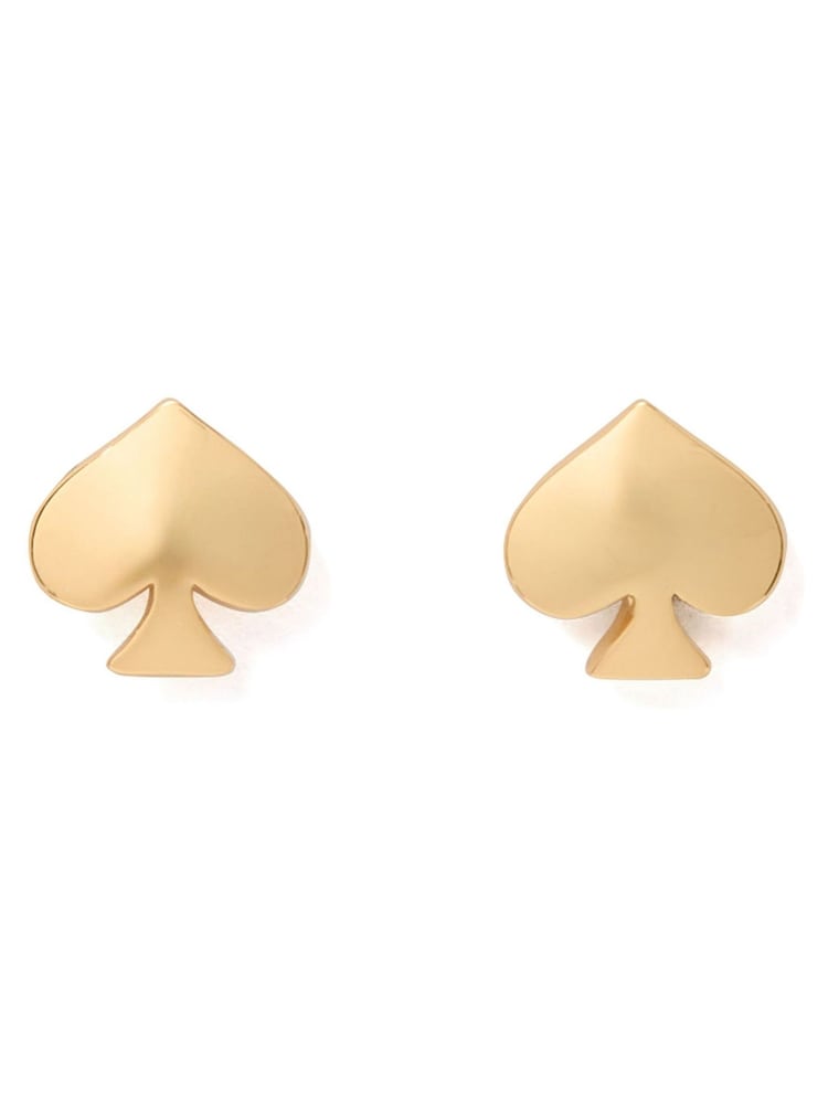 kate spade new york Gold Tone Logo Stud Earrings - Image 4 of 4