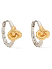 kate spade new york Huggies Gold Tone Silver Plated Earrings - Image 2 of 5
