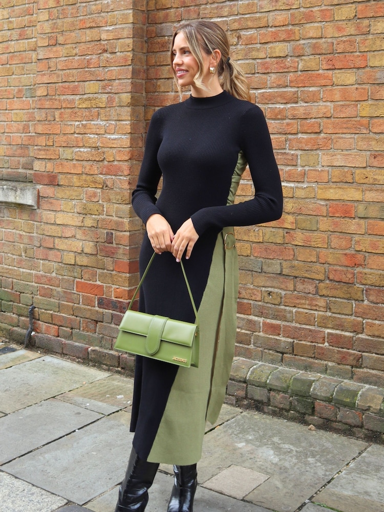 Style Cheat Трикотажное платье с панелями Caitlin в стиле макси - Image 1 of 4