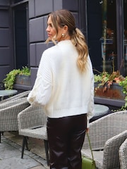 Style Cheat Cream Juniper Cable Knit  Jumper - Image 2 of 4