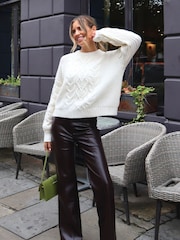 Style Cheat Cream Juniper Cable Knit  Jumper - Image 3 of 4