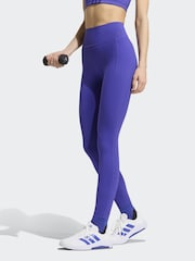 adidas Purple Optime Workout Contour Full Length Leggings - Image 1 of 6