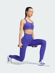 adidas Purple Optime Workout Contour Full Length Leggings - Image 3 of 6