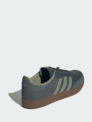 adidas Grey Velosamba Leather Shoes - Image 2 of 4