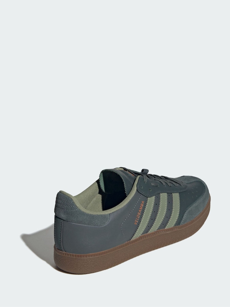 adidas Grey Velosamba Leather Shoes - Image 2 of 4 adidas Grey Velosamba Leather Shoes - Image 2 of 4