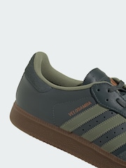 adidas Grey Velosamba Leather Shoes - Image 4 of 4