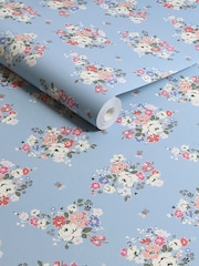 Cath Kidston Blue Clifton Floral 10M Wallpaper - Image 3 of 3