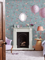 Cath Kidston Summer Birds & Roses 10M Wallpaper - Image 1 of 3