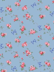 Cath Kidston Blue Rose And Bows 10M Wallpaper - Image 2 of 3