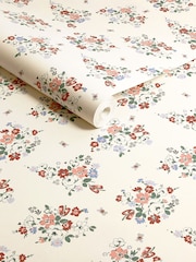 Cath Kidston Cream Clifton Floral 10M Wallpaper - Image 4 of 4