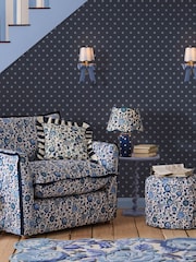 Cath Kidston Navy Button Spot 10M Wallpaper - Image 1 of 3