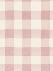 Cath Kidston Pink Painted Gingham 10M Wallpaper - Image 2 of 3