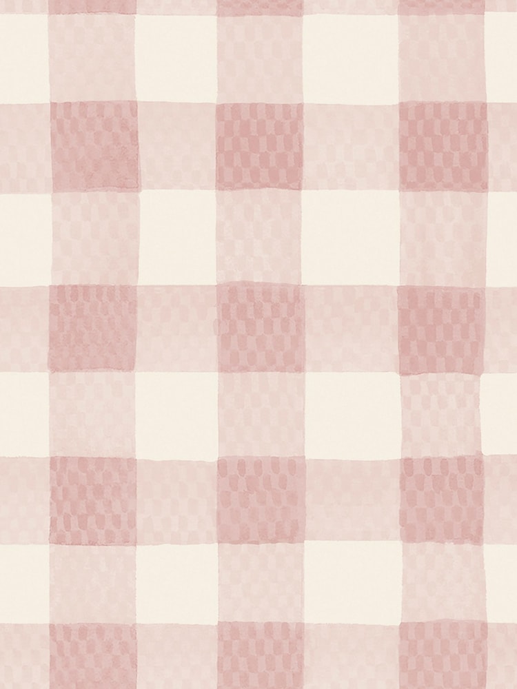 Cath Kidston Pink Painted Gingham 10M Wallpaper - Image 2 of 3