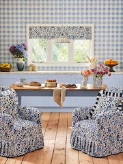 Cath Kidston Blue Painted Gingham 10M Wallpaper - Image 1 of 3