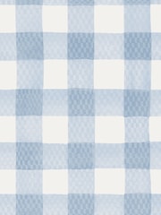 Cath Kidston Blue Painted Gingham 10M Wallpaper - Image 2 of 3