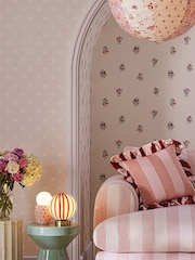 Cath Kidston Pink Button Spot 10M Wallpaper - Image 4 of 4