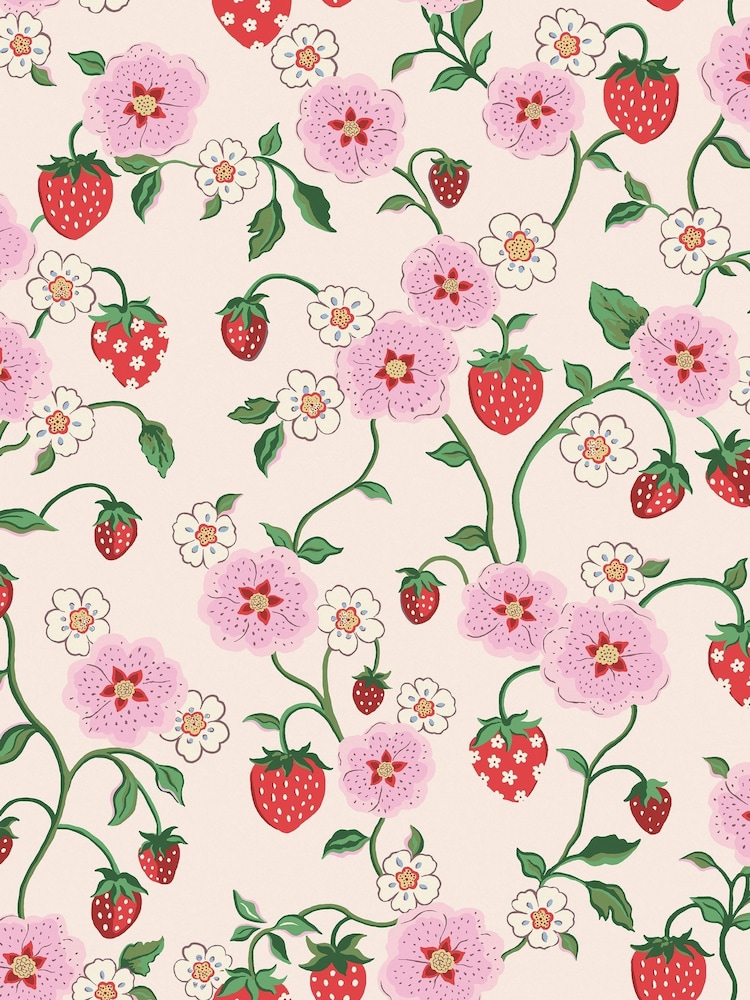 Cath Kidston Spring Strawberry 10M Wallpaper - Image 2 of 3
